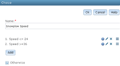 Example conditional statements in a choice