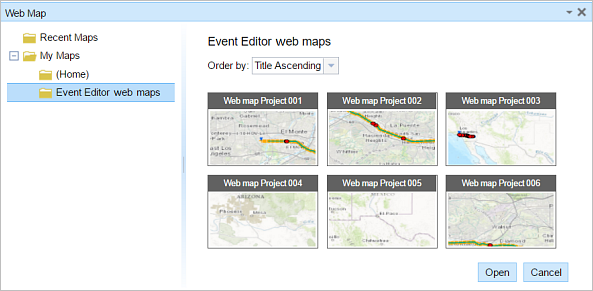 Managing web maps